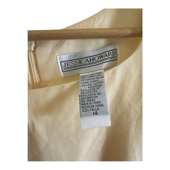 Jessica Howard Cream Embroidered Midi Dress Size 14 | Fully Lined | 55” Length - Picture 5 of 12